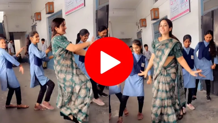 teacher and students dance on pink sharara song