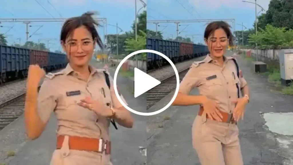 Full of expression and joy an Assam policewoman dances to Tu Cheez Badi Hai Mast Mast